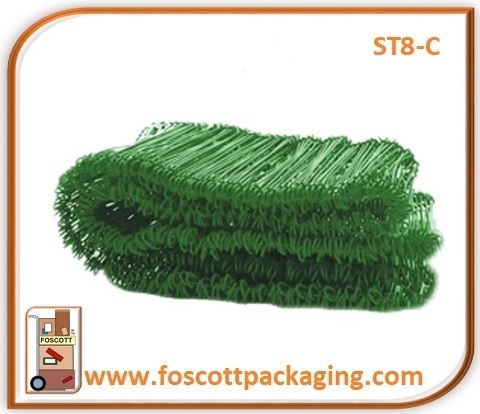 ST8 Wire Ties 8" Green PVC Coated Sack Ties