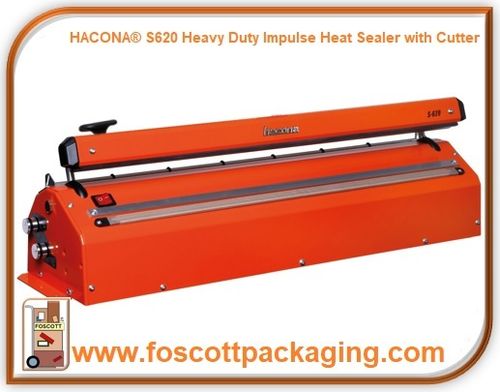 HACONA® S620  Heavy Duty Impulse Heat Sealer with Cutter