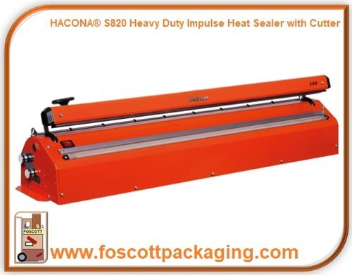 HACONA®  S820 Heavy Duty Impulse Heat Sealer with Cutter