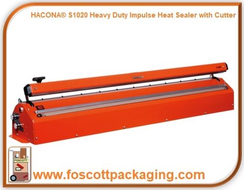 HACONA® S1020 Heavy Duty Impulse Heat Sealer with Cutter
